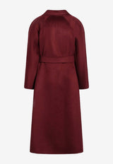 Max Mara Ludmilla Belted Cashmere Coat Wine LUDMILLAWS/R_MAXM-041