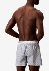 Calvin Klein Printed Poplin Boxer Shorts Light Blue LV00NM28317ZR_BLUE MULTI