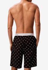 Calvin Klein Diamond Logo Lounge Shorts Black LV00NM2832PCS_BLACK