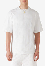 Casablanca Jacquard Monogram Oversized T‑shirt White M-SP26-JTS-044-05_WHITE