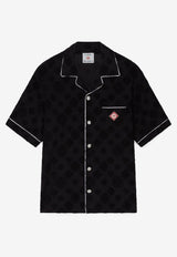 Casablanca Toweling Monogram Shirt Black M-SP26-SH-085-02_BLACK