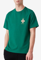 Casablanca Plafond Orne De Musique T‑shirt Green M-SS26-JTS-001-03_WHITE MULT