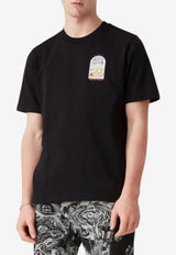 Casablanca Tennis Landscape Printed T‑shirt Black M-SS26-JTS-001-09_BLACK
