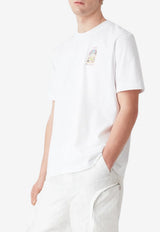 Casablanca Tennis Landscape Printed T‑shirt White M-SS26-JTS-001-15_WHITE MULT