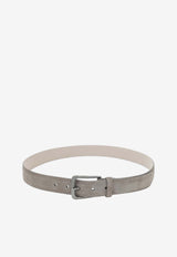 Brunello Cucinelli Suede Leather Belt Gray M0DELC33GLE/R_CUCIN-C8212