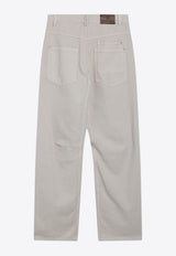 Brunello Cucinelli Monili-Embellished Straight Pants Beige M0H81P4019CO/R_CUCIN-C9443_102-42