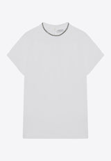 Brunello Cucinelli Pendant Crewneck T-shirt White M0T18BD200CO/R_CUCIN-C101