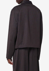 Our Legacy Zip-Up Wool Shirt Jacket Brown M4250MHWO/R_OLEGA-HB