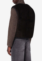 Our Legacy Ribbed Velvet Zip-Up Vest Brown M4251TPWO/R_OLEGA-PB