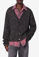 Our Legacy Textured Wool V-neck Cardigan Brown M4253ABWO/R_OLEGA-BT