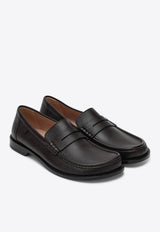 Loewe Campo Leather Penny Loafers Bordeaux M816290X46DE/Q_LOEW-3468