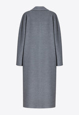 Max Mara Madame Double-Breasted Wool Coat Gray MADAMEWO/S_MAXM-018