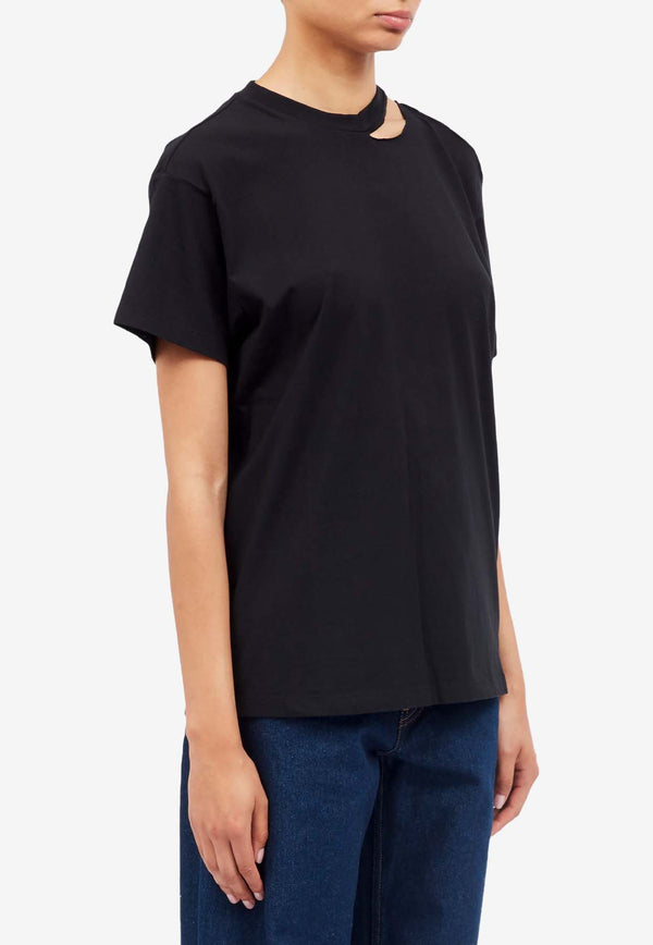 MM6 Maison Margiela Cut-Out Short-Sleeved T-shirt Black