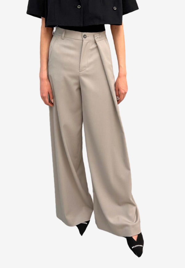MM6 Maison Margiela Safety Pin Tailored Pants Taupe