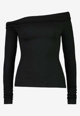 Paris Georgia Elemental Manahou One-Shoulder Top Black MANT006-BLK_BLACK