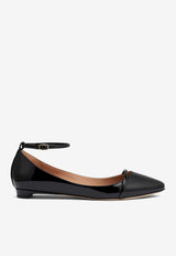 Malone Souliers Mary Patent Leather Ballet Flats Black MARY 10-1 BLACK