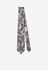 Etro Paisley Jacquard Silk Tie Gray MASA0001-AQ224 S9830