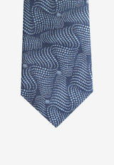 Etro Wavy-Pattern Silk Tie Blue MASA0001-AS304 B0065