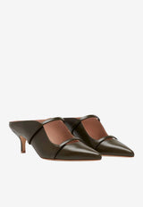 Malone Souliers Maureen 45 Nappa Leather Mules Olive MAUREEN 45-26 OLIVE/OLIVE