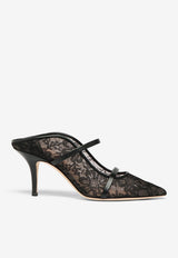 Malone Souliers Maureen 70 Lace Mules MAUREEN 70-433 BLACK/BLACK