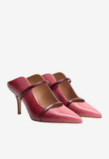 Malone Souliers Maureen 70 Gradient Embossed Leather Mules Pink MAUREEN 70-497 ROSEWOOD/ROSEWOOD