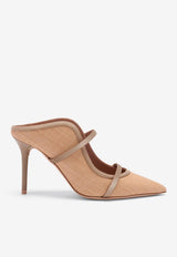 Malone Souliers Maureen 85 Raffia Mules MAUREEN 85-271 LINO/MUSHROOM