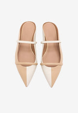 Malone Souliers Maureen Two-Tone Leather Flat Mules Beige MAUREEN FLAT 374 BUFF/CREAM