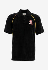 Casablanca Corduroy Piping Polo T-shirt Black MAW25JTP43201_BLACK