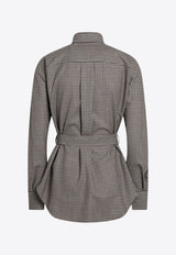 Brunello Cucinelli Belted Checked Shirt Brown MB149MQ206WO/R_CUCIN-C001_323-XL