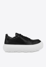 Moschino Voluminous Sole Low-Top Sneakers Black MB15115G0MGA0000 VITELLO NERO