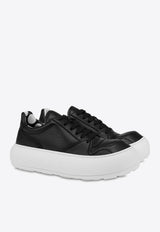 Moschino Voluminous Sole Low-Top Sneakers Black MB15115G0MGA0000 VITELLO NERO