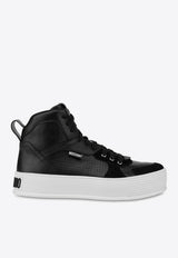 Moschino Bumps & Stripes High-Top Sneakers MB15594G0IGAE00B MIX NERO
