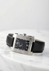 Montblanc Profile Rectangular Stainless Steel Watch Black 7048_TH