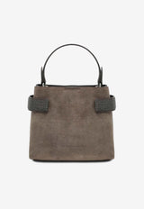 Brunello Cucinelli Small Essence Suede Handbag Brown MBDLD2499LE/R_CUCIN-C8769