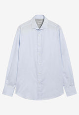 Brunello Cucinelli Long-Sleeved Buttoned Shirt Light Blue MBUC41718CO/R_CUCIN-C735