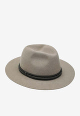 Brunello Cucinelli Felt Fedora Hat Taupe MCAP90032WO/R_CUCIN-CKD38