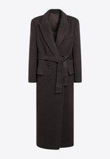 Brunello Cucinelli Wool and Cashmere Double-Breasted Coat Dark Brown MD5329893WO/R_CUCIN-C017_102-38