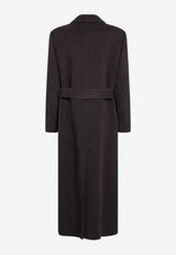 Brunello Cucinelli Wool and Cashmere Double-Breasted Coat Dark Brown MD5329893WO/R_CUCIN-C017_102-38