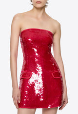 Paris Georgia Mermaid Sequin Mini Dress Plum MERMD001-PLM_PLUM