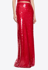 Paris Georgia Mermaid Sequin Maxi Skirt Plum MERMSK001-PLM_PLUM