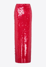 Paris Georgia Mermaid Sequin Maxi Skirt Plum MERMSK001-PLM_PLUM