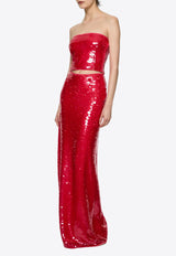 Paris Georgia Mermaid Sequin Maxi Skirt Plum MERMSK001-PLM_PLUM