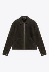 1989 Studio Embroidered Logo Shearling Jacket Brown MFW24.101.LOGOLE/P_1989-PET