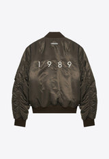 1989 Studio Embroidered 1989 Bomber Jacket Brown MFW24.113.LOGONY/P_1989-BRN