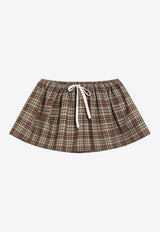 Miu Miu Check Pattern Wool Mini Skirt Multicolor MG2523OOO174R/R_MIU-F0C59