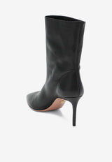 Aquazzura Matignon 75 Nappa Leather Ankle Boots Black MGNMIDB0NAP/R_AQUA-000