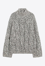 Brunello Cucinelli Cashmere-Blend High-Collar Sweater Gray MGR372904WS/R_CUCIN-CME31