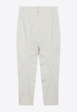 Brunello Cucinelli Equestrian Pants with Monili-Embellishment Chalk MH137P4014CO/R_CUCIN-C8739_102-40