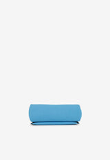 Mini Herbag Zip 20 in Bleu Riviera Toile and Noir Hunter Leather with Palladium Hardware