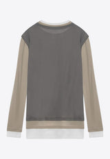 Miu Miu Logo Patch Layered Mini T-shirt Dress Multicolor MJA906OOO11QG/R_MIU-F04MU